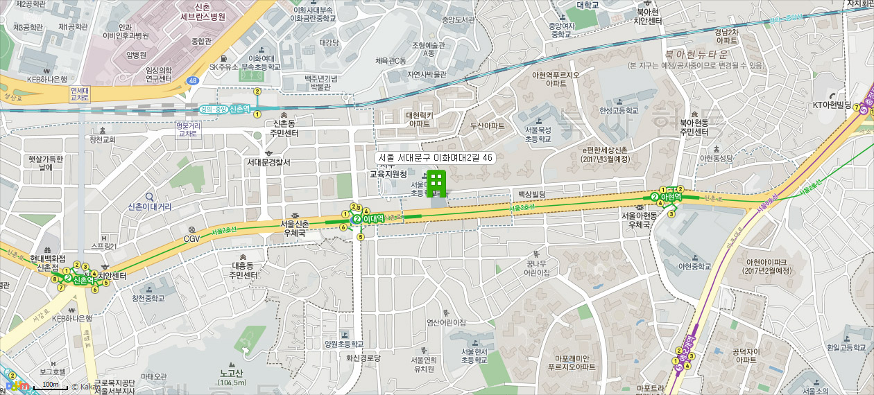 한국빅데이터 교육원 지도
